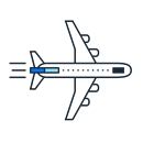 Line drawing of a plane