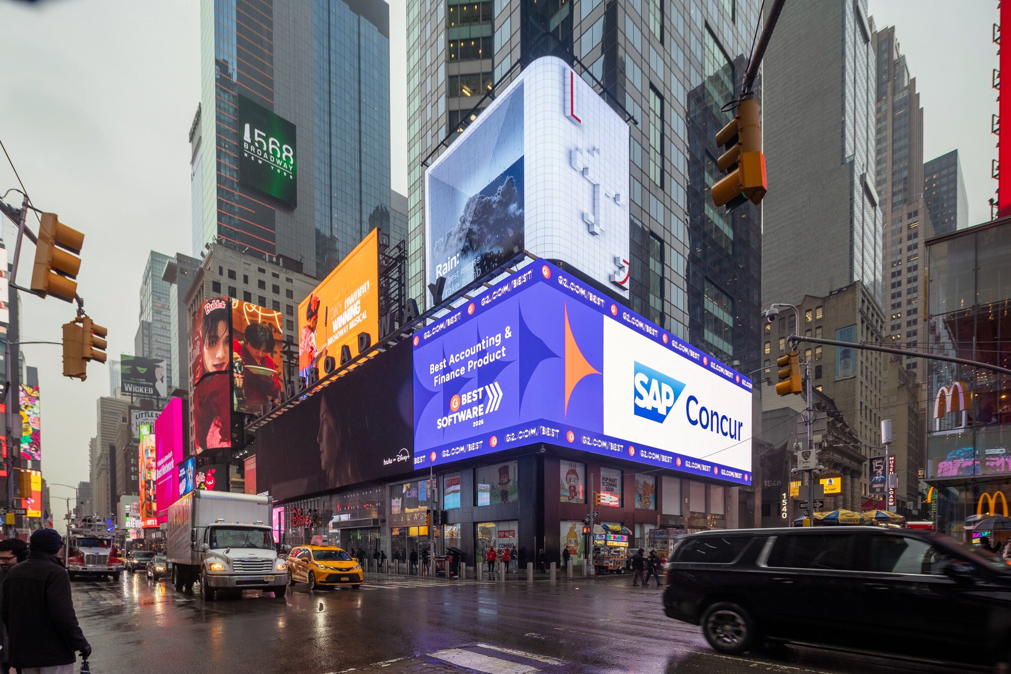 SAP Concur billboard in Times Square New York