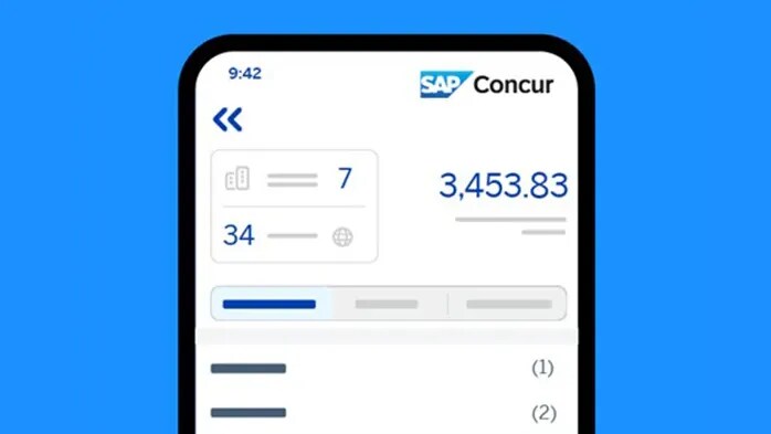 concur expense screenshot on iphone